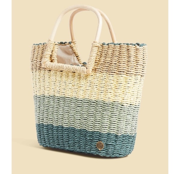 ☀️ BILLABONG x The Salty Blonde Ride The Waves Straw Bag - Picture 4 of 8